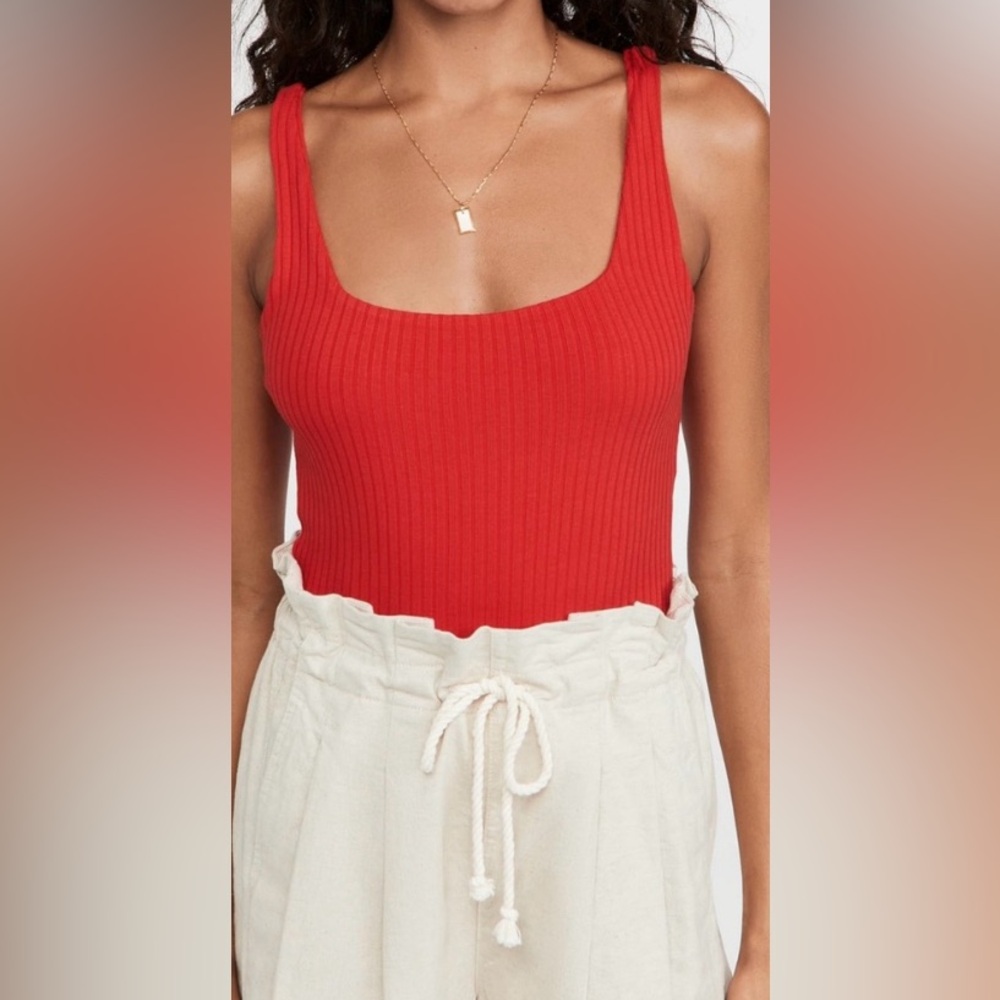 Mara Hoffman Square Neck Percy Bodysuit - Size M